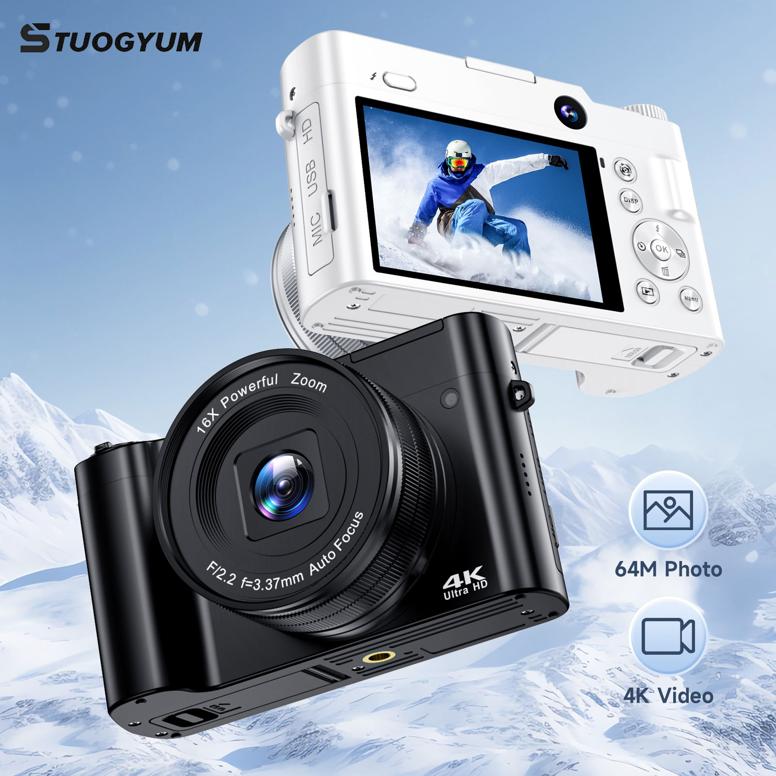 Electronics Home Gadgets - 4K Digital Camera for Photography and