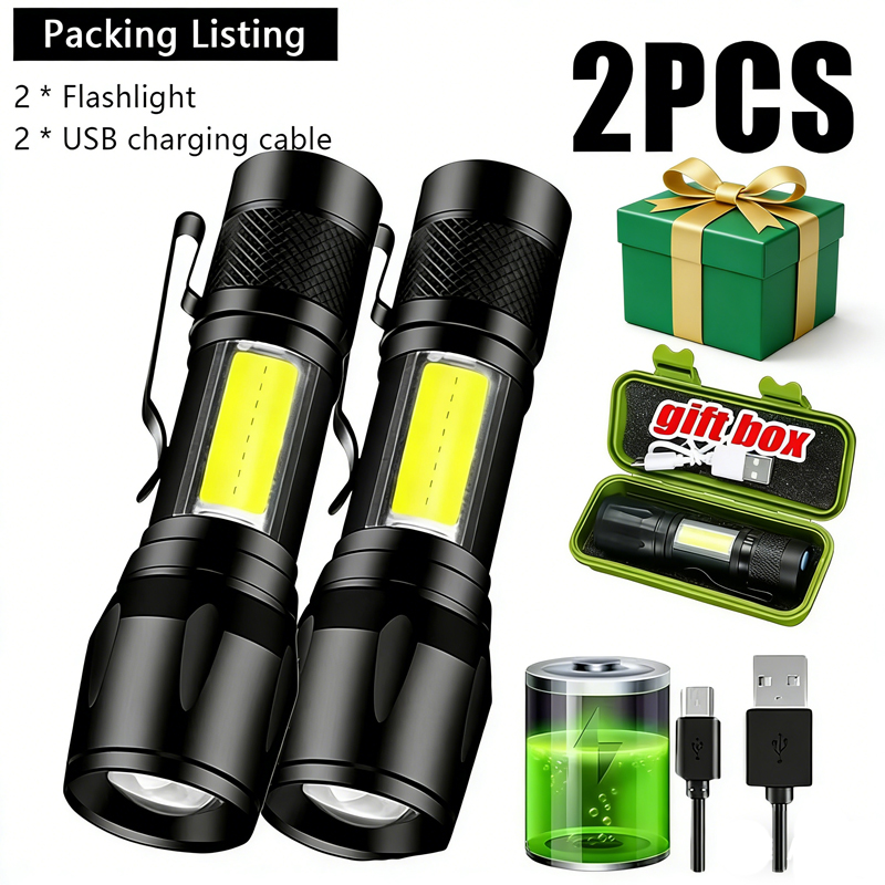 Mini LED Flashlight COB+XPE Po - đánh giá và giá Mini Electronics Gadgets