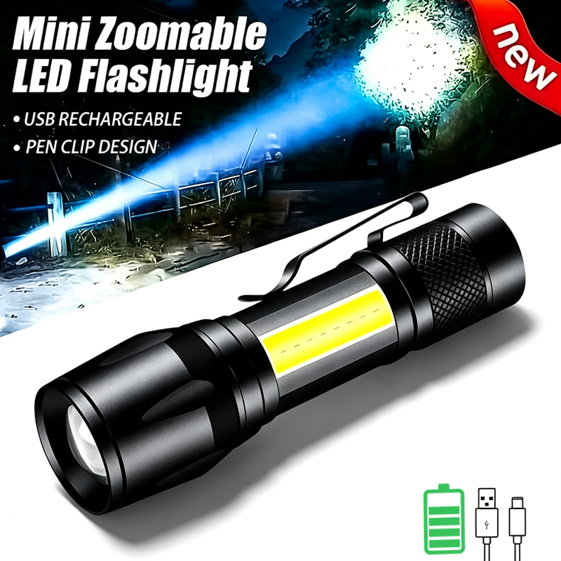 Mini LED Flashlight COB+XPE Po - đánh giá và giá Mini Electronics Gadgets