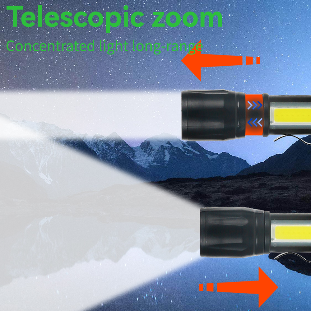 Mini LED Flashlight COB+XPE Po - đánh giá và giá Mini Electronics Gadgets