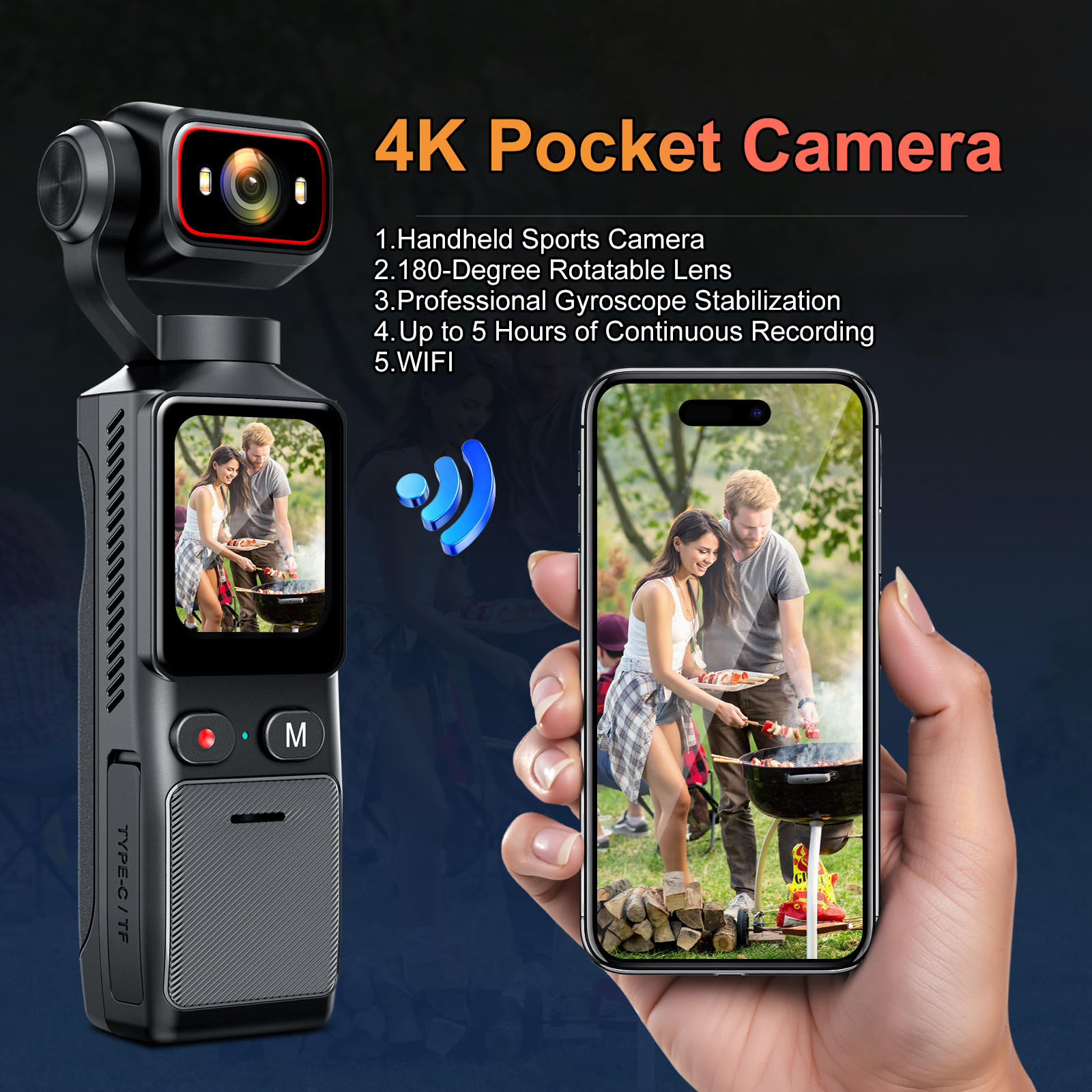 4K Action Camera WiFi 1.69 Inc - đánh giá và giá Action Camera 4K