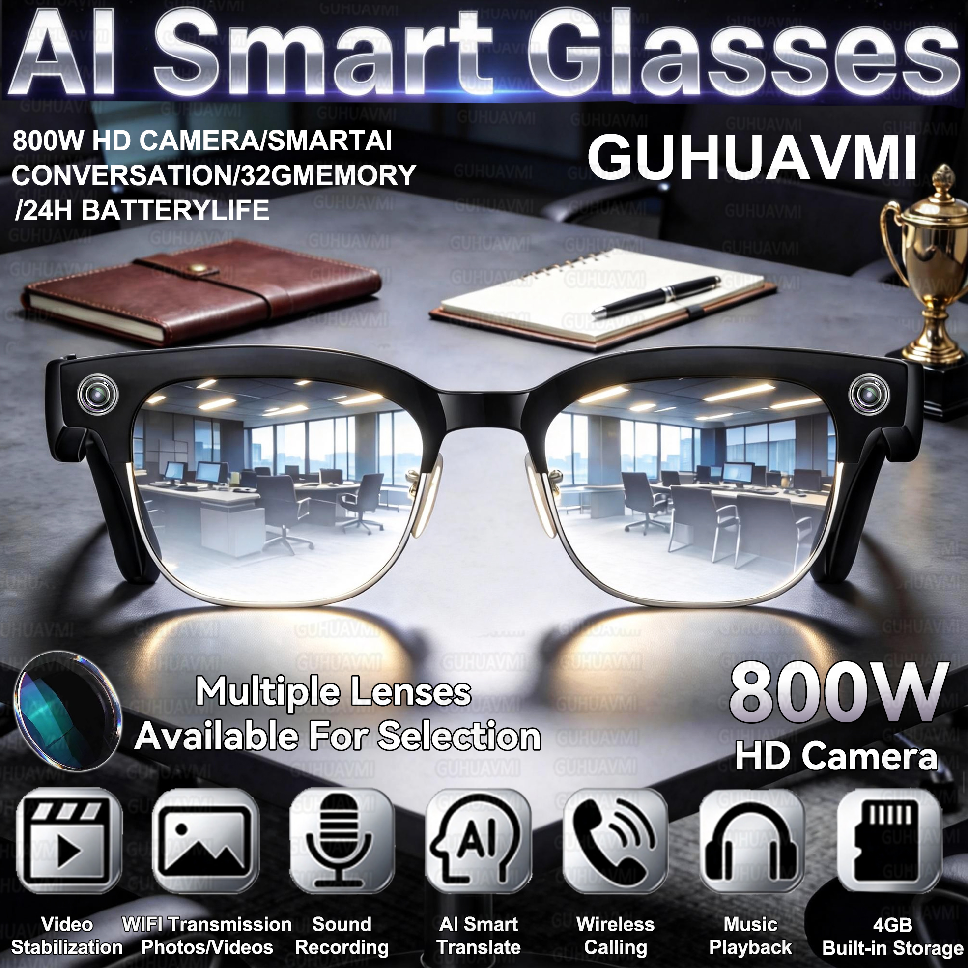 New HOT Business Smart Glasses - đánh giá và giá Action Camera 4K