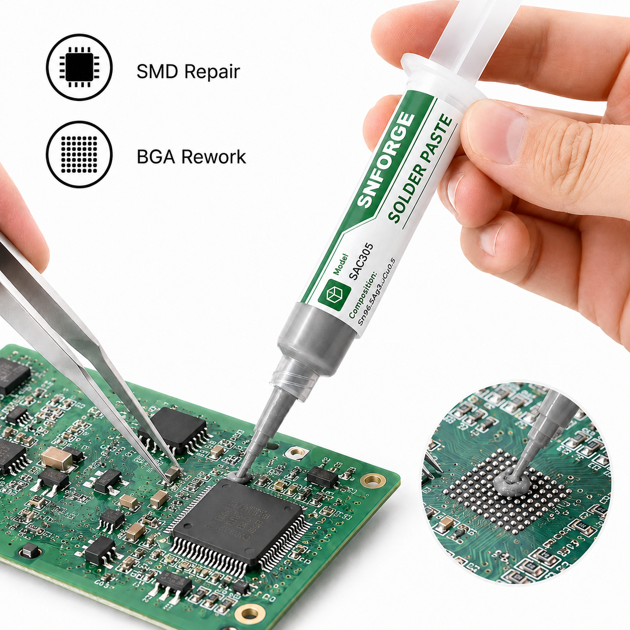 SAC305 Solder Paste Welding Ti - đánh giá và giá Electronics Home Gadgets