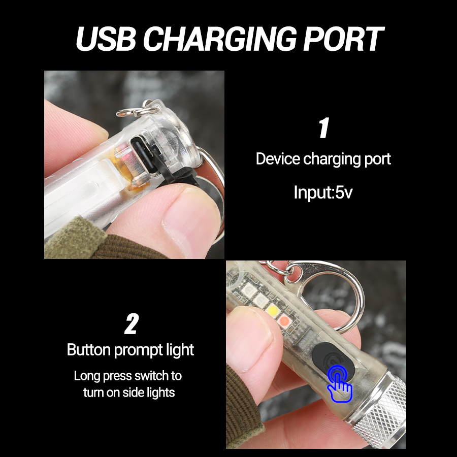 Mini Keychain Flashlight USB R - đánh giá và giá Mini Electronics Gadgets
